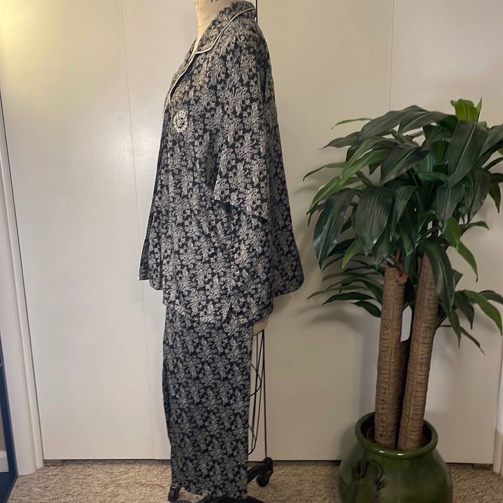 Chaps paisley black and white pajama short sleeve set - Picture 4 of 7